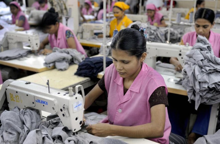 Sweatshop labor | image tagged in sweatshop labor | made w/ Imgflip meme maker