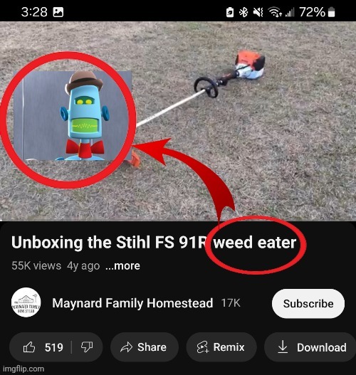 image tagged in weed eater | made w/ Imgflip meme maker