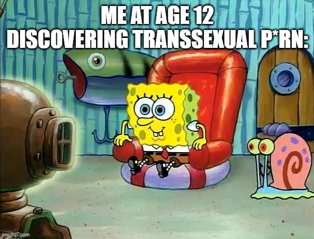 Me at age 12 discovering transsexual p*rn: | made w/ Imgflip meme maker