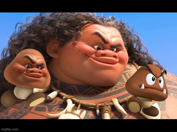 Maui Goomba, Maui, and Goomba pose together | image tagged in maui,maui goomba,maui banged a goomba | made w/ Imgflip meme maker