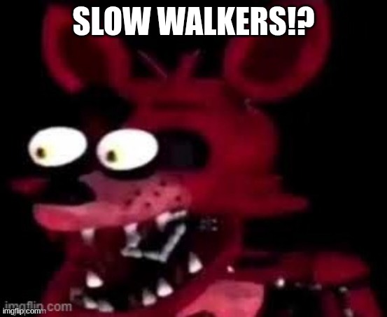 slow walkers!? | image tagged in 8iuhi0 jpg | made w/ Imgflip meme maker