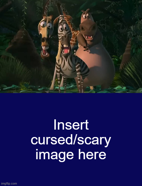Marty, Gloria, & Melman Traumatized at Image Blank Meme Template