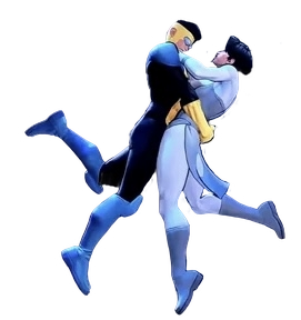 Mark Grayson and Anissa Hug Blank Meme Template