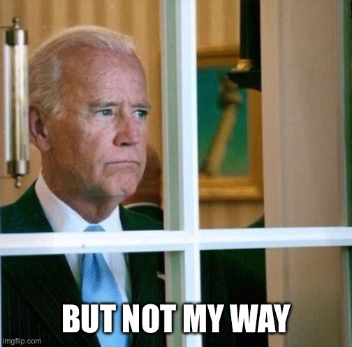 Sad Joe Biden | But not my way | image tagged in sad joe biden | made w/ Imgflip meme maker