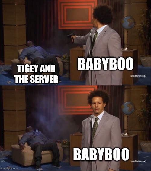 Who Killed Hannibal Meme | babyboo; tigey and the server; babyboo | image tagged in memes,who killed hannibal | made w/ Imgflip meme maker