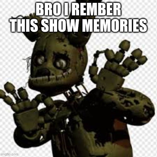 memetrap | bro I rember this show memories | image tagged in memetrap | made w/ Imgflip meme maker