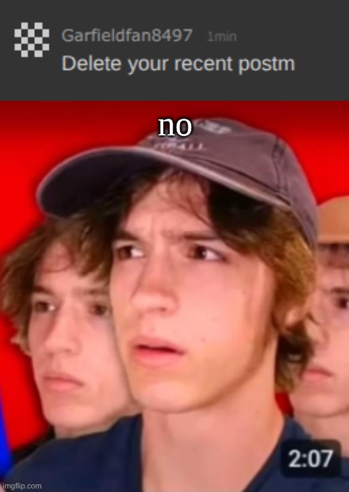 no | image tagged in people trying to be different template | made w/ Imgflip meme maker