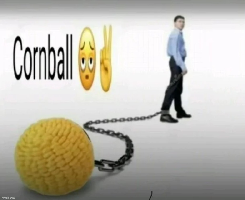 This stream in a nutshell: | image tagged in cornball on a chain | made w/ Imgflip meme maker