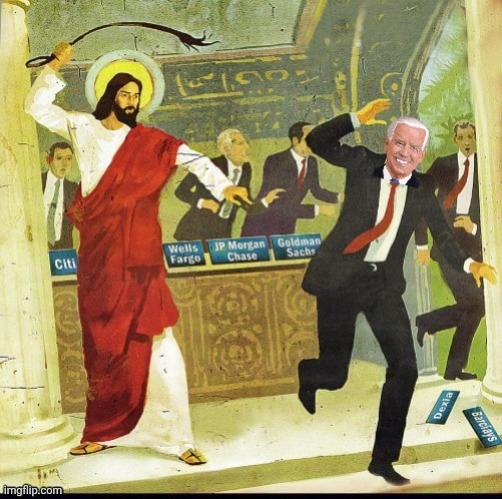 When Judgement Day comes | image tagged in geritol joe whipped by jesus,meme,new template | made w/ Imgflip meme maker