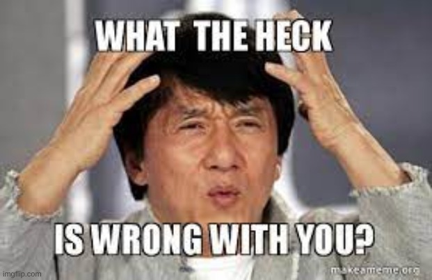 what the heck is wrong with you Jackie Chan | image tagged in what the heck is wrong with you jackie chan | made w/ Imgflip meme maker