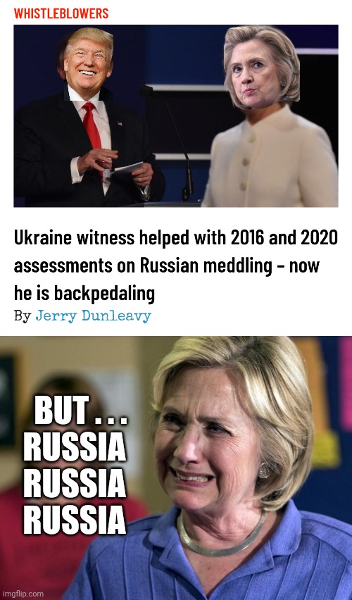 Lies Uncovered | But . . .
Russia
Russia
Russia | image tagged in hillary crying,leftists,dossier,liberals,clinton,conspiracy | made w/ Imgflip meme maker