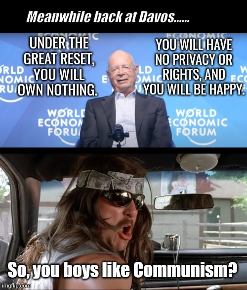 Great Reset Klaus Schwab and Communism Blank Meme Template