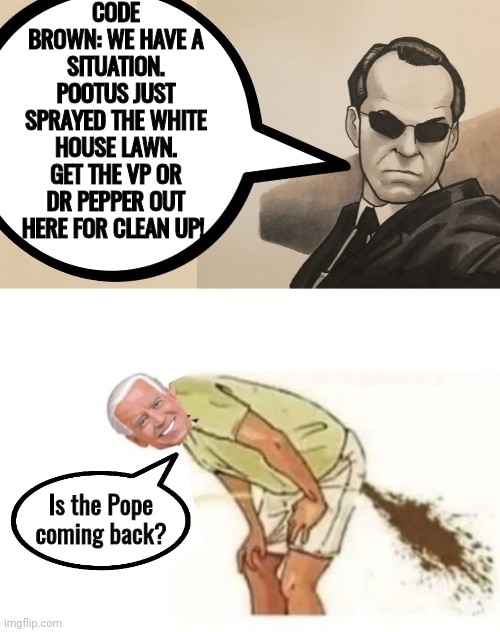 Geritol Joe, Agent Smith, code brown Blank Meme Template