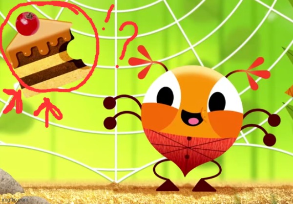 WHAT WAS THAT CAKE | image tagged in cake,count on june bug,pbs kids | made w/ Imgflip meme maker