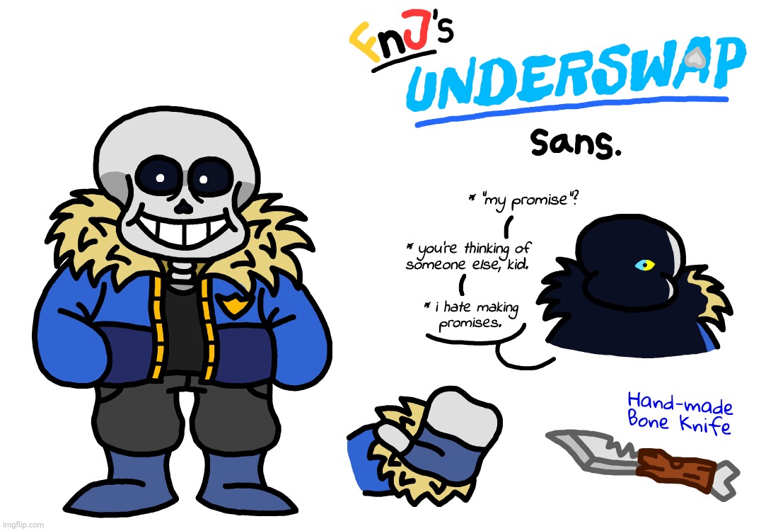 Had an idea for my own take on Underswap, always thought the normal AU was boring and wanted to make it into an AT instead | made w/ Imgflip meme maker