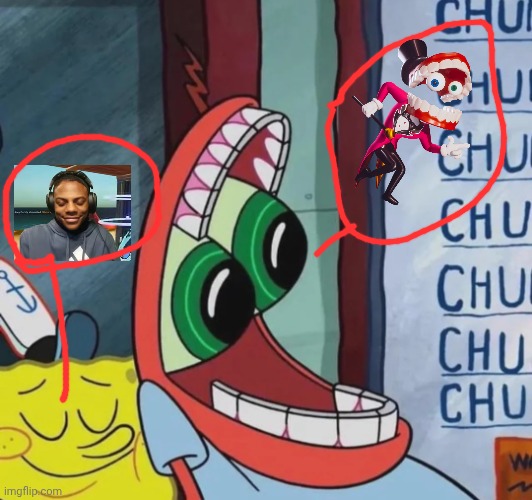 Shoked mr krabs | image tagged in shoked mr krabs,caine,ishowspeed,mr krabs,tadc,spongebob | made w/ Imgflip meme maker