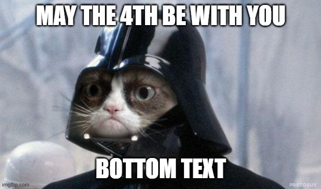 WE KNOW... | MAY THE 4TH BE WITH YOU; BOTTOM TEXT | image tagged in memes,grumpy cat star wars,grumpy cat | made w/ Imgflip meme maker