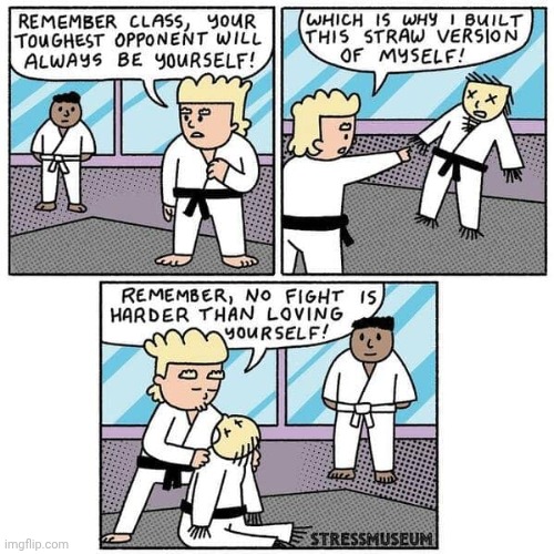 Karate | image tagged in karate,class,straw,fight,opponent,comics/cartoons | made w/ Imgflip meme maker