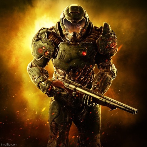 image tagged in doom guy | made w/ Imgflip meme maker