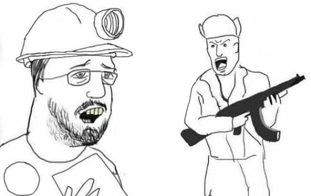 get to the mines Blank Meme Template