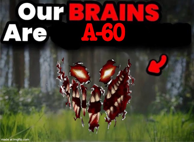OUR BRAINS ARE A-60 | image tagged in our brains are a-60 | made w/ Imgflip meme maker