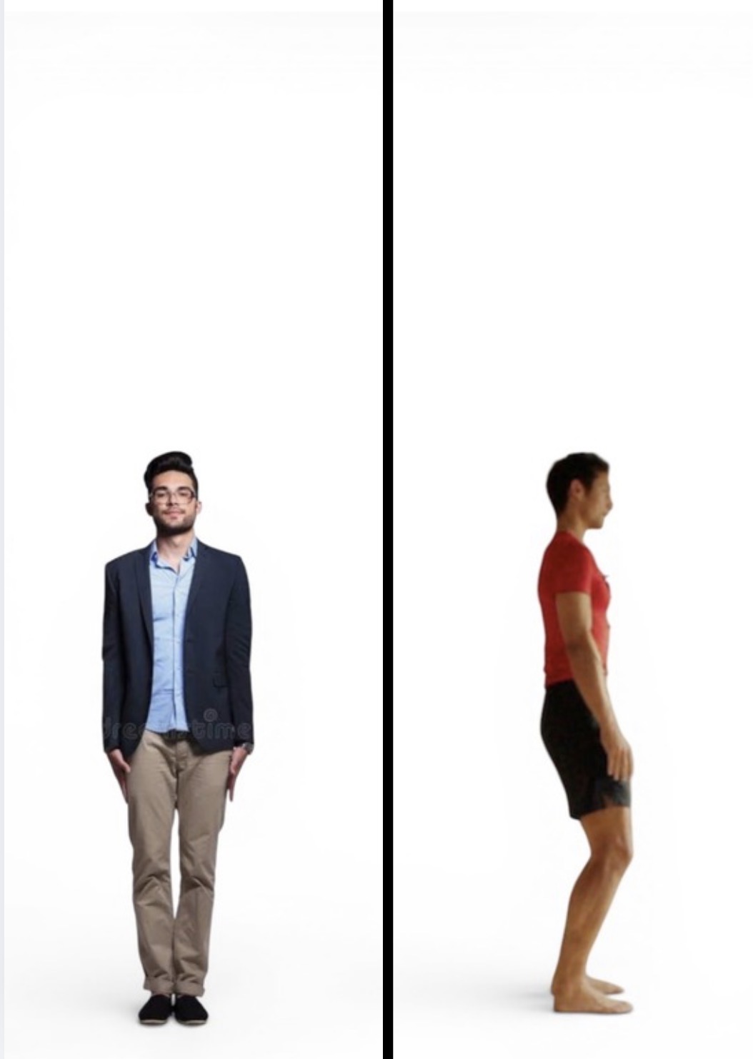straight up vs bent Blank Meme Template