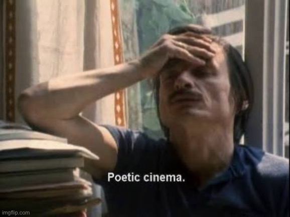 image tagged in poetic cinema | made w/ Imgflip meme maker