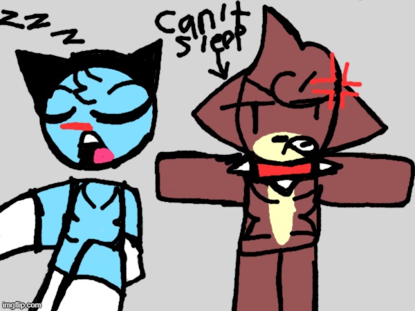 Bob can't sleep because Oggy is snoring very loud | made w/ Imgflip meme maker