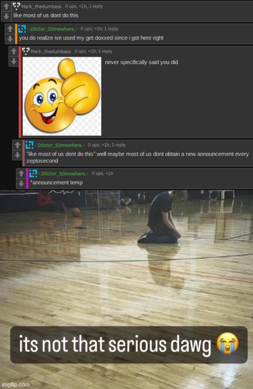image tagged in it's not that serious dawg | made w/ Imgflip meme maker