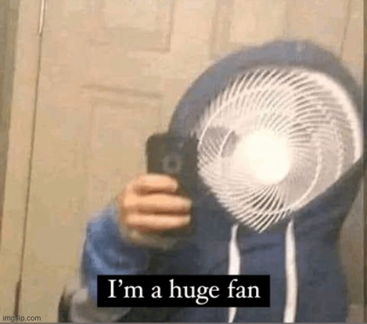 image tagged in msmg,fan | made w/ Imgflip meme maker