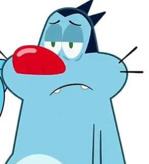 Tired/Grumpy/Sleepy Oggy Blank Meme Template