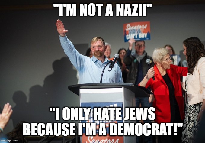 Graham Platner | "i'm not a nazi!"; "i only hate jews because i'm a democrat!" | image tagged in graham platner | made w/ Imgflip meme maker