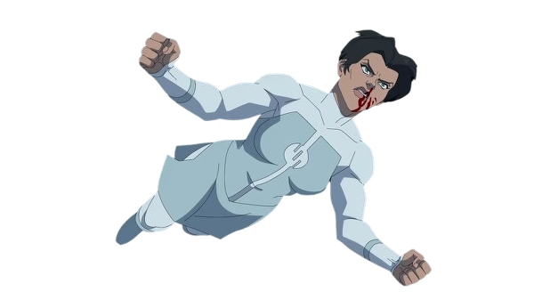 Flying Anissa with nose bleed Blank Meme Template