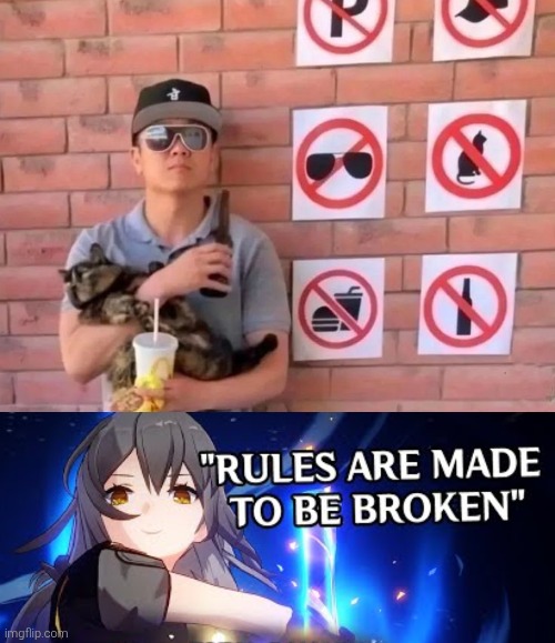 That guy surely know how to break the rules. | image tagged in forbidden,rules,lol | made w/ Imgflip meme maker