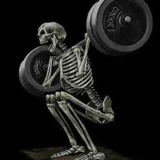 weightlifting skeleton Blank Meme Template
