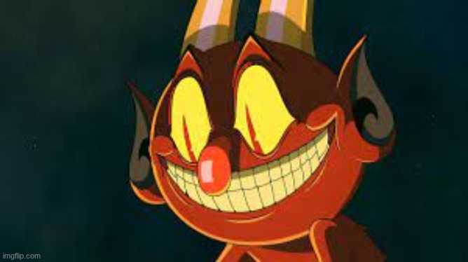 Cuphead Devil Smiling | image tagged in cuphead devil smiling | made w/ Imgflip meme maker