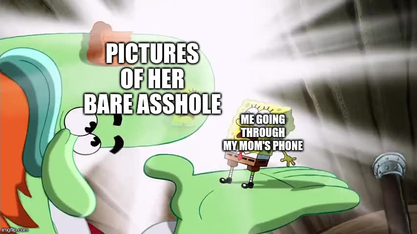 BALD! BALD! BALD!! | Pictures of her bare asshole; Me going through my mom's phone | image tagged in bald,my eyes | made w/ Imgflip meme maker