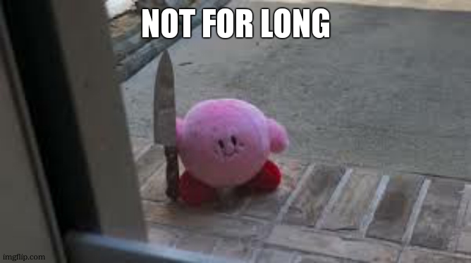 Evil Kirby >:3 | not for long | image tagged in evil kirby 3 | made w/ Imgflip meme maker
