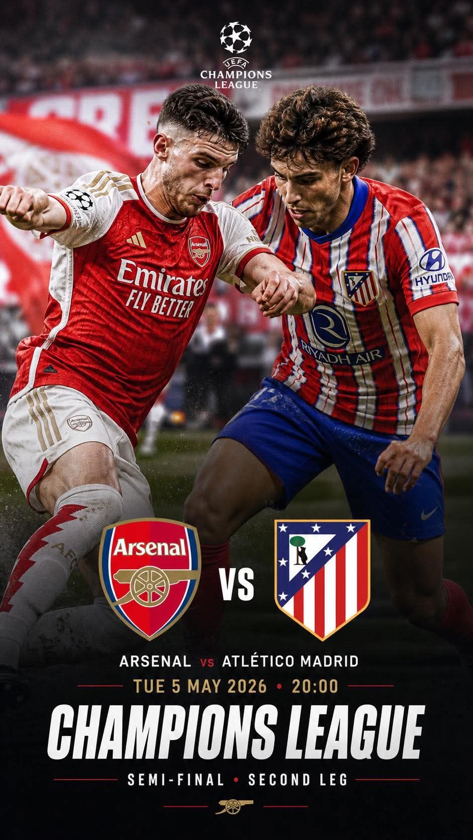 Arsenal vs Atlético Madrid Blank Meme Template