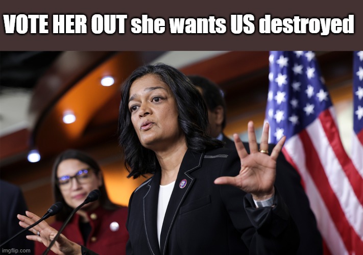 VOTE HER OUT she wants US destroyed | made w/ Imgflip meme maker
