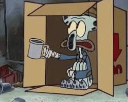 Squidward spare change meme Blank Meme Template