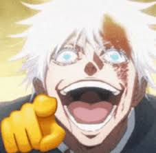 gojo laughing Blank Meme Template