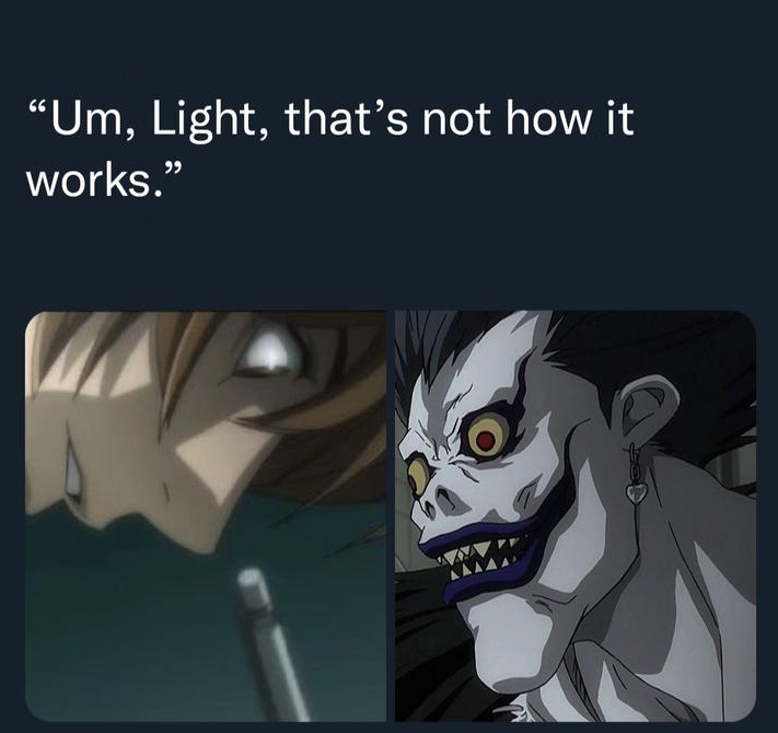 Um, Light, That's Not How It Works Blank Meme Template
