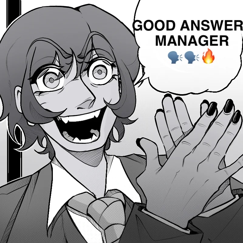 Good answer manager Blank Meme Template