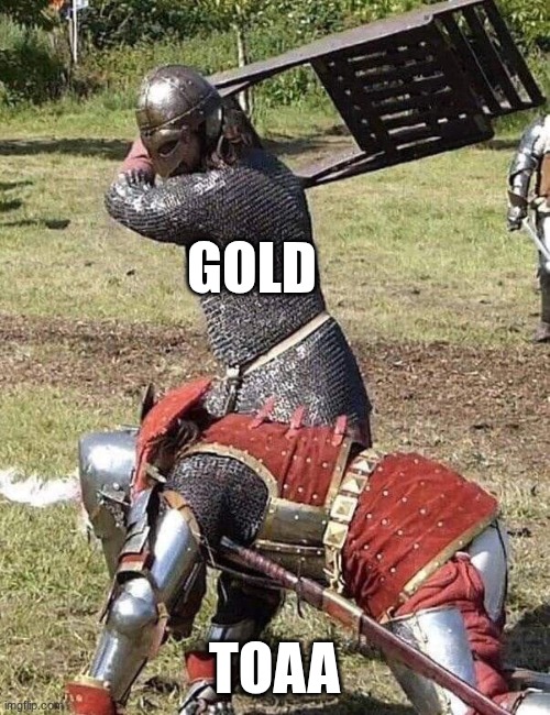 Knight Knight Chair Fight | gold toaa | image tagged in knight knight chair fight | made w/ Imgflip meme maker