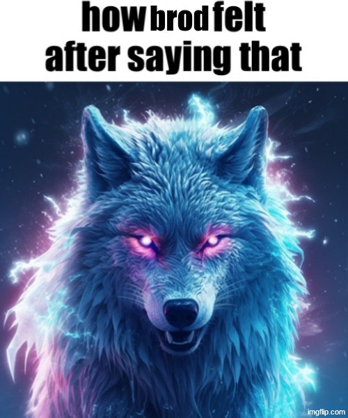 how bro felt after saying that | brod | image tagged in how bro felt after saying that | made w/ Imgflip meme maker
