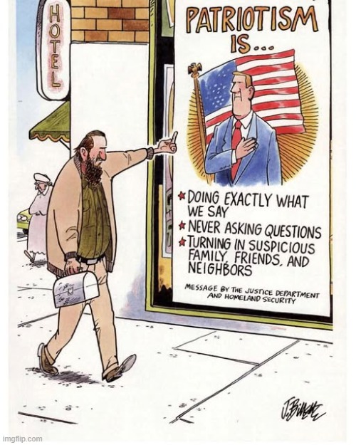 Patriotism.jpg | image tagged in fascism,patriotism,antifa | made w/ Imgflip meme maker