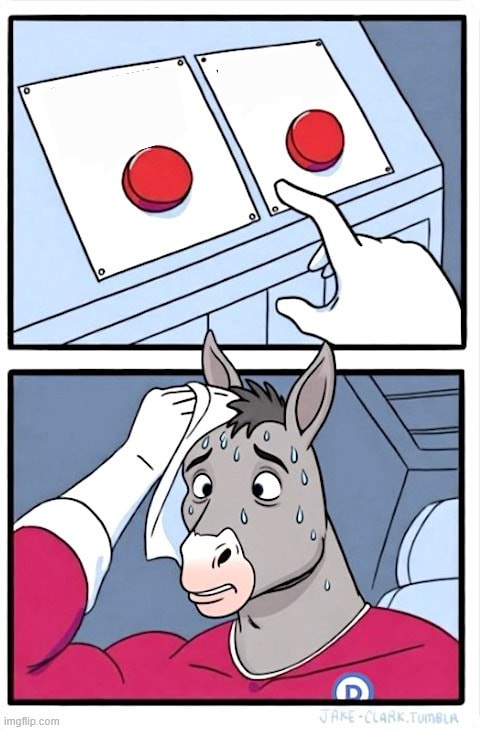 Demorhhoids push the button Blank Meme Template