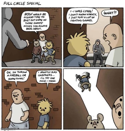 Fighting | image tagged in fighting,fight,karate,comics,comics/cartoons,moves | made w/ Imgflip meme maker
