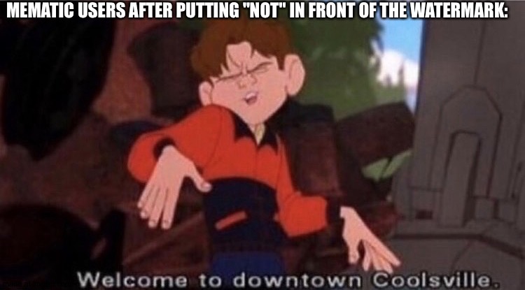 dongs in a watermark | mematic users after putting "not" in front of the watermark: | image tagged in dongs | made w/ Imgflip meme maker